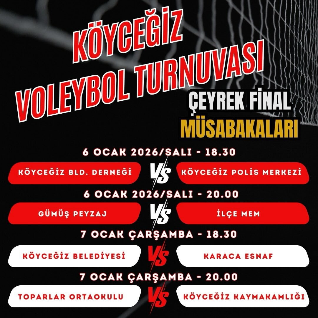 KÖYCEĞİZ VOLEYBOL TURNUVASINDA ÇEYREK FİNAL