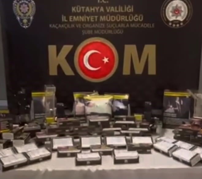 KÜTAHYA’DA KAÇAKÇILIĞA DARBE, 3 ŞÜPHELİ GÖZALTINA ALINDI