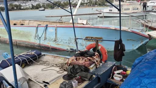 Kuvvetli rüzgar tekne batırdı