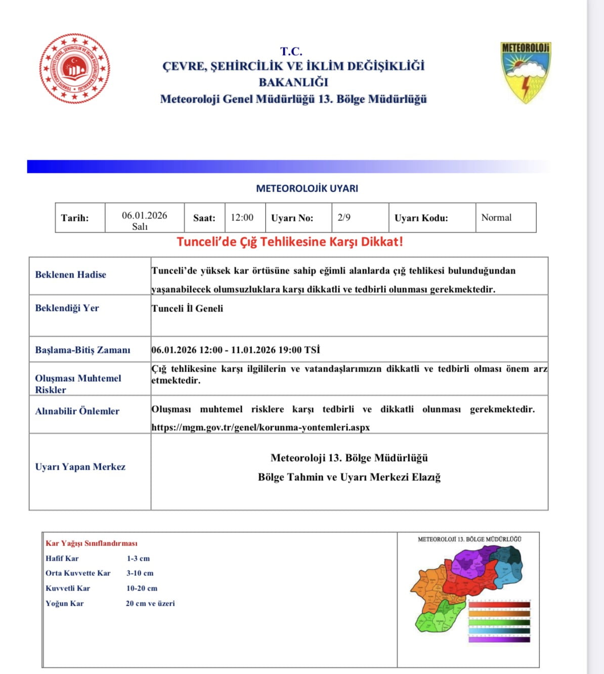 METEOROLOJİDEN UYARI
