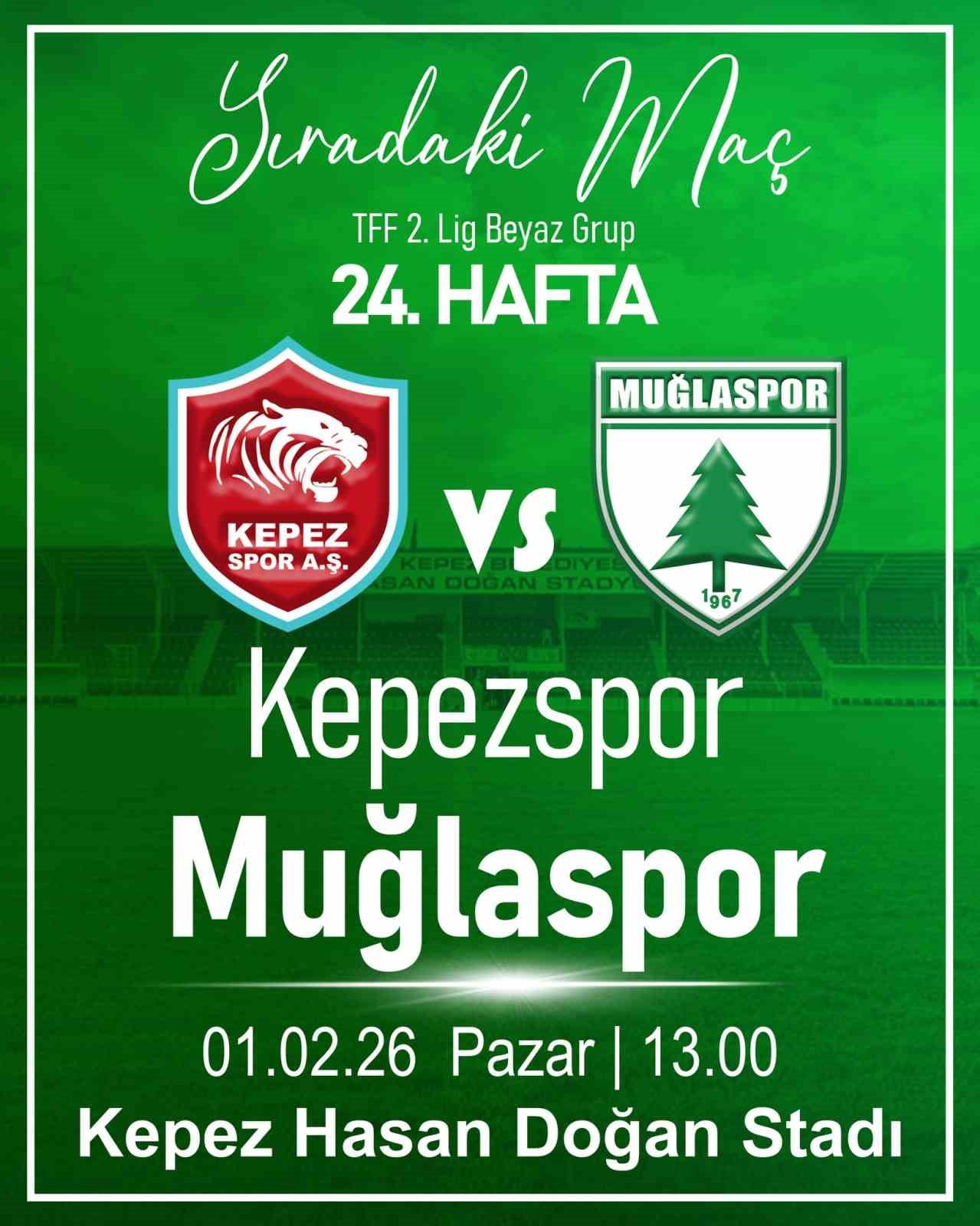 MUĞLASPOR, KEPEZSPOR DEPLASMANINDA 3 PUAN ARAYACAK