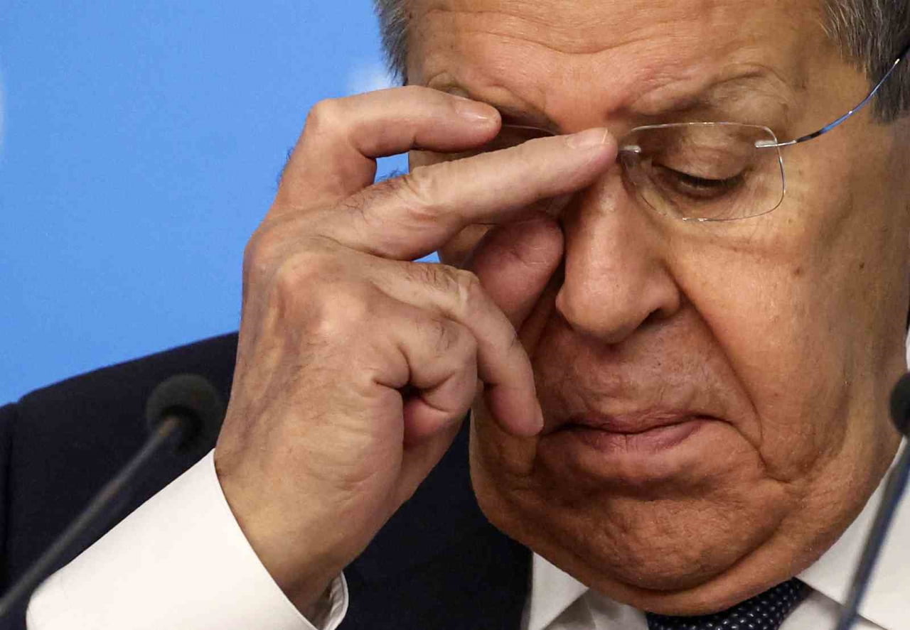 RUSYA DIŞİŞLERİ BAKANI SERGEY LAVROV, MOSKOVA’DAKİ DIŞİŞLERİ BAKANLIĞI BİNASI’NDA 2025 YILI...