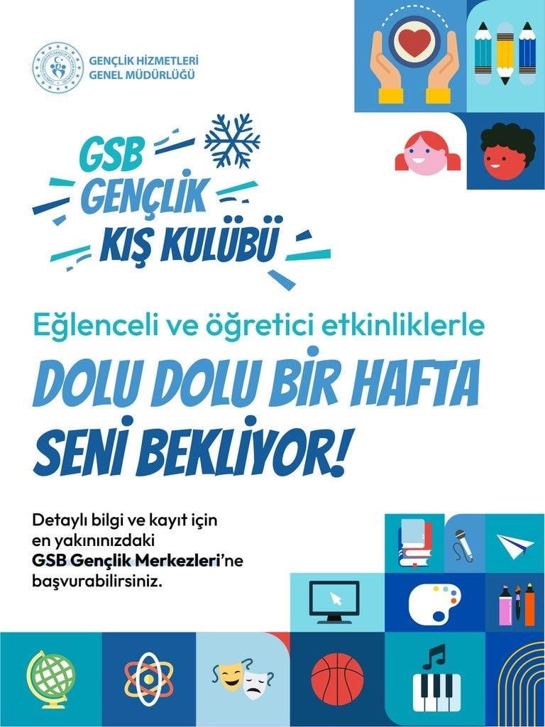 SÖMESTR TATİLİNDE GENÇLERİN ROTASI GSB GENÇLİK KIŞ KULÜBÜ