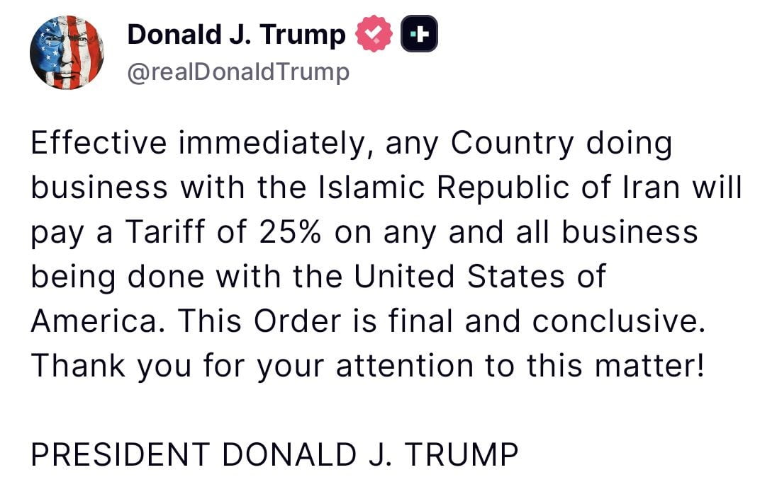 TRUMP’TAN İRAN İLE İŞ YAPAN ÜLKELERE YAPTIRIM KARARI: "YÜZDE 25 GÜMRÜK VERGİSİ...