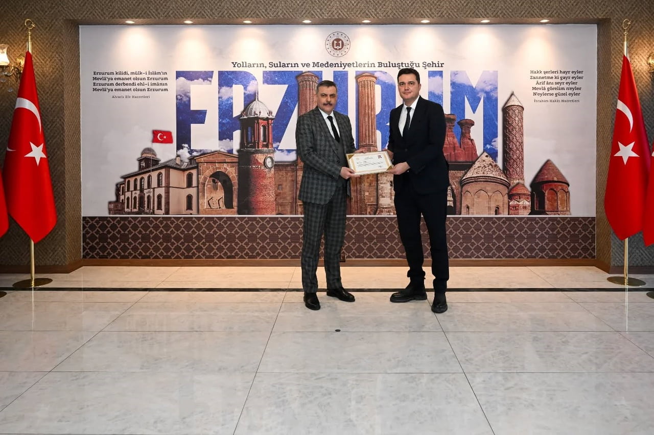 VALİ MUSTAFA ÇİFTÇİ, KARAYOLLARI 12. BÖLGE MÜDÜRÜ FATİH GÜNAYDIN