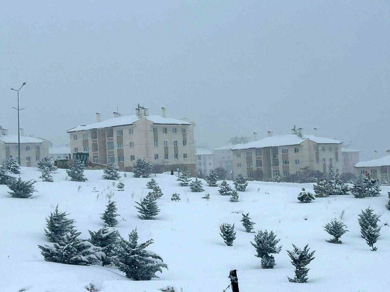 VAN’DA GECE SAATLERİNDEN İTİBAREN ETKİLİ OLAN YOĞUN KAR YAĞIŞI VE SİS, HAYATI OLUMSUZ...