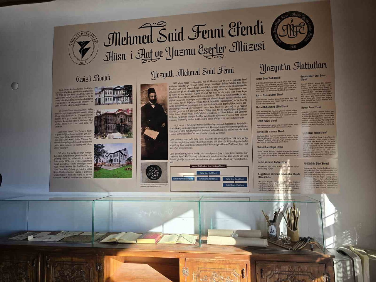 YOZGAT BELEDİYESİ BÜNYESİNDE, TARİHİ CEVİZLİ KONAK’TA KURULAN FENNİ EFENDİ MÜZESİ DÜZENLENEN...
