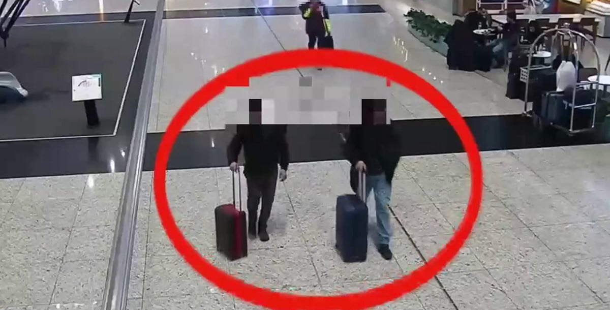 ZANLILARIN, HAVALİMANINDAN KAÇARKEN YAKALANDIĞI ANLAR GÜVENLİK KAMERASINA YANSIDI.